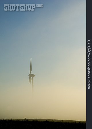 
                Nebel, Windenergie, Windrad                   