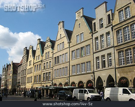 
                Münster, Häuserreihe, Prinzipalmarkt                   
