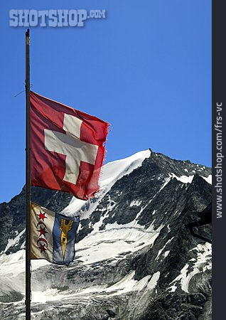 
                Gebirge, Flagge, Schweiz                   