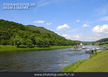 
                Elbe, Sächsische Schweiz, Elbdampfer                   
