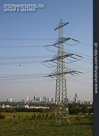 
                Stromversorgung, Strommast, Frankfurt Am Main                   