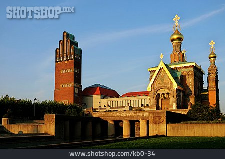 
                Darmstadt, Mathildenhöhe, Russisch-orthodoxe Kirche                   