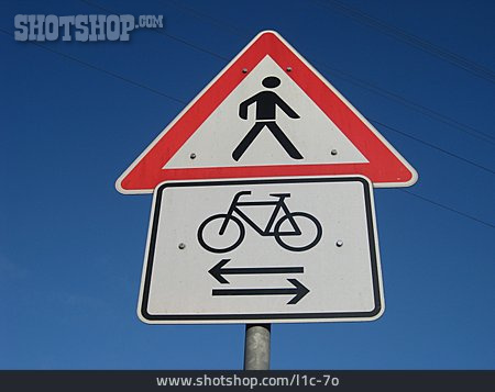 
                Gefahrzeichen, Radverkehr                   