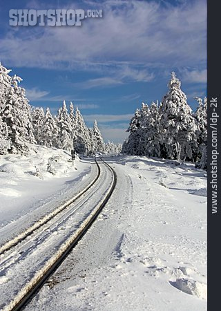 
                Winter, Harz, Schmalspurbahn, Brockenbahn                   