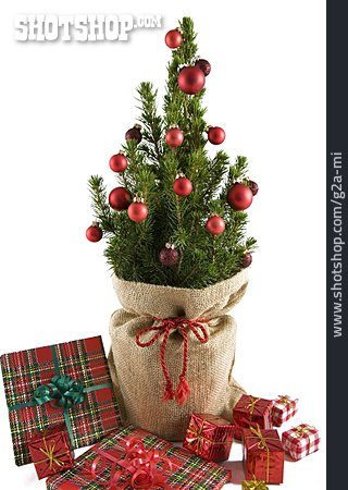 
                Bescherung, Weihnachtsbaum, Weihnachtsgeschenk                   