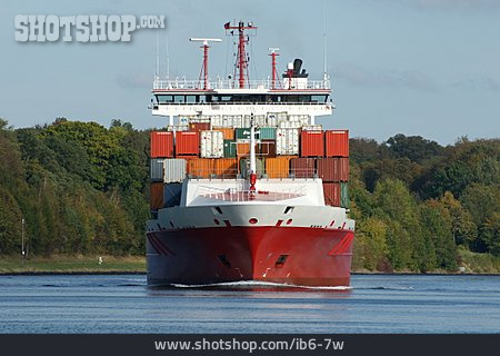 
                Frachtschiff, Containerschiff, Nord-ostsee-kanal                   