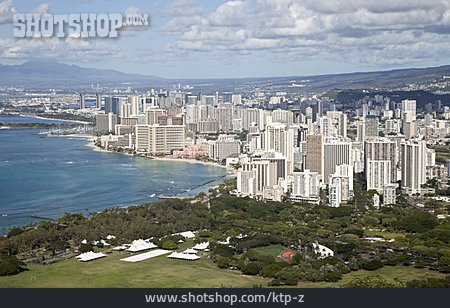 
                Küstenstadt, Waikiki, Honolulu                   
