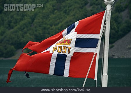 
                Flagge, Norwegen, Postflagge                   