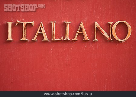 
                Schrift, Italienisch, Italiano                   