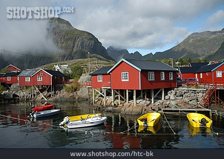 
                Hütte, Norwegen, Fischerhütten, Robuer                   