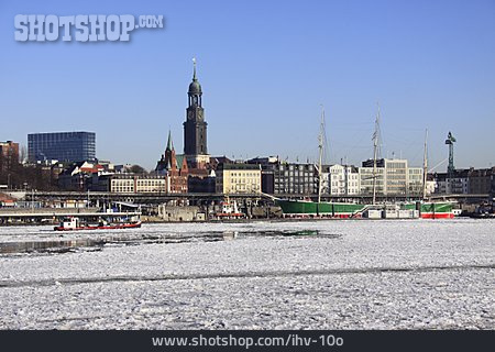
                Hafen, Hamburg, Eisgang                   