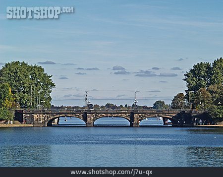 
                Brücke, Alster, Lombardsbrücke                   