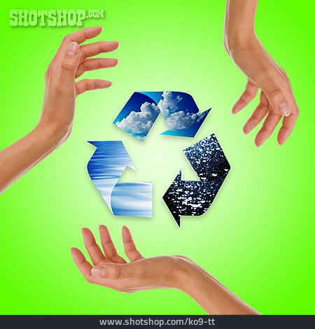 
                Umweltschutz, Recycling, Recyclingsymbol                   