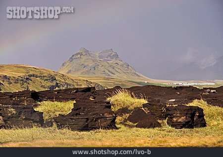 
                Landschaft, Island, Regenbogen                   