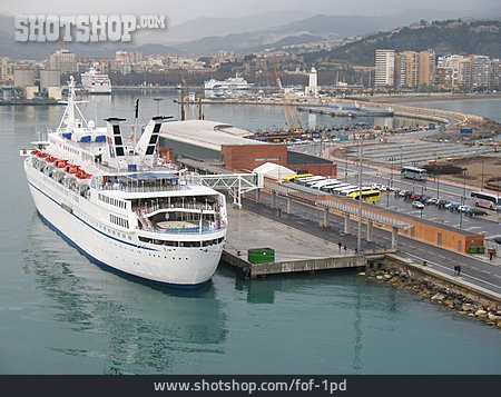 
                Hafen, Kreuzfahrtschiff, Malaga                   