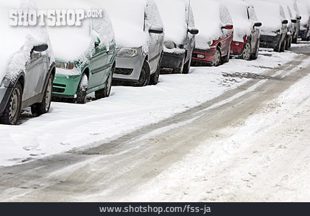 
                Verschneit, Parken, Parkplatz                   