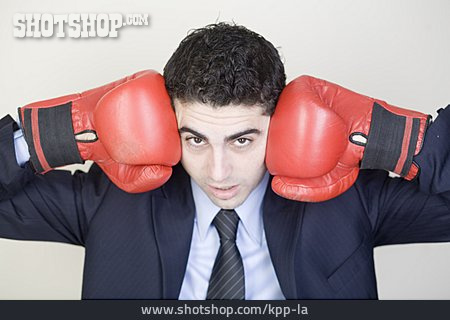 
                Stress & Belastung, Boxer, Geschäftsmann                   
