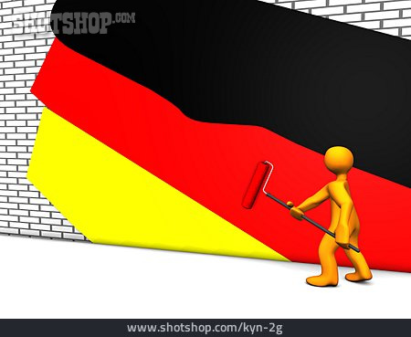 
                Deutschland, Deutsch, Nationalflagge, Nationalfarben, Schwarz-rot-gold, Bundesflagge                   