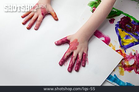 
                Farbe, Kinderhand, Fingerfarbe                   