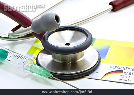 
                Spritze, Krankenversicherung, Stethoskop                   