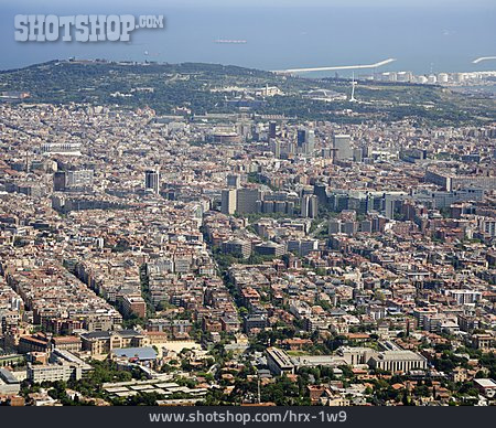 
                Stadtansicht, Barcelona, Häusermeer                   