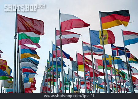 
                Flagge, International, Fahnenmeer                   