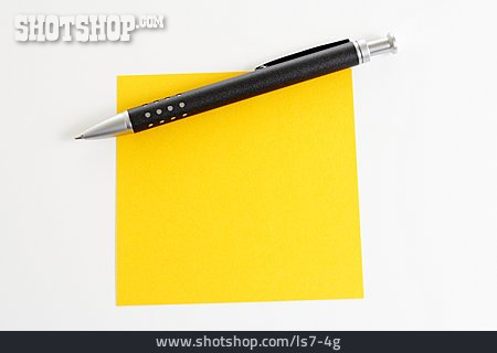
                Kugelschreiber, Notizzettel                   