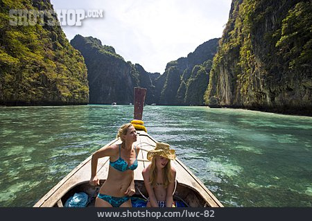 
                Touristen, Bootstour, Thailand, Urlauber                   