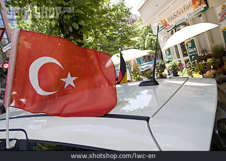 
                Autofahne, Türkeiflagge                   