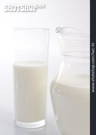
                Milch, Milchkanne, Milchglas                   