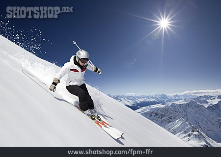 
                Wintersport, Skifahren, Skifahrerin                   