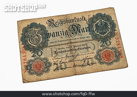 
                Deutsches Reich, Mark, Kaiserreich, Reichsbanknote, 1914                   