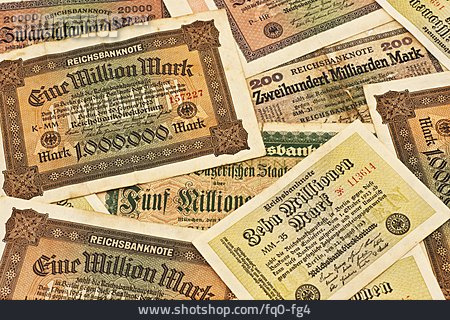 
                Inflation, Mark, Weimarer Republik, Reichsbanknote, 1923                   