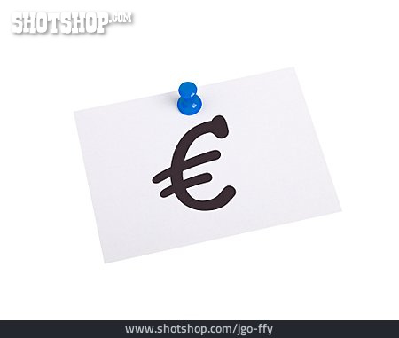 
                Euro, Notizzettel, Euro-zeichen                   