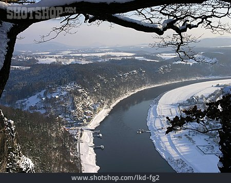 
                Elbe, Sächsische Schweiz, Elbsandsteingebirge, Rathen                   