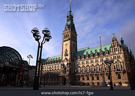 
                Hamburg, Rathausmarkt, Hamburger Rathaus                   