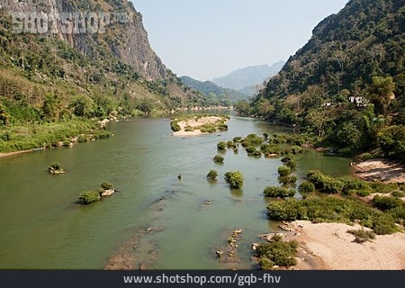 
                Fluss, Flussbett, Nam Ou                   
