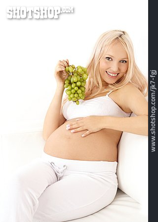 
                Frau, Weintraube, Schwangerschaft, Babybauch                   
