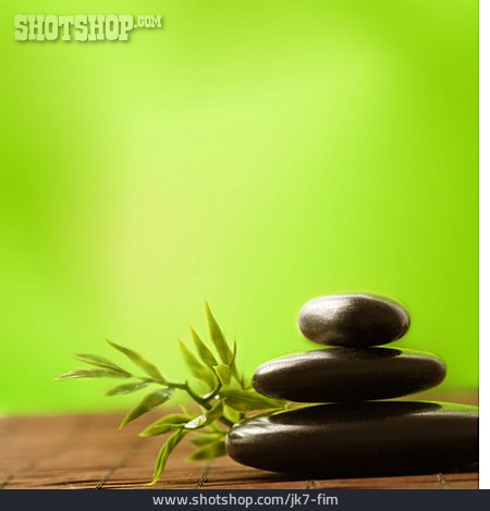 
                Wellness & Relax, Balance, Stone Pile, Bamboo Branch                   