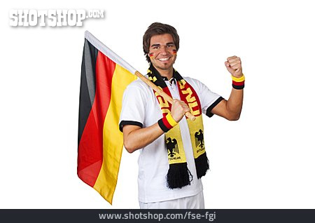 
                Deutschlandfahne, Fußballfan                   