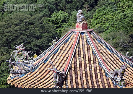 
                Tempel, Dach, Buddhastatue                   