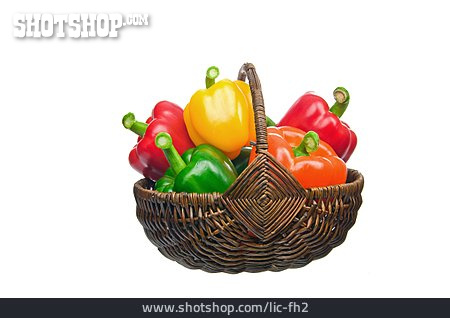 
                Basket, Bell Pepper, Whicker Basket                   