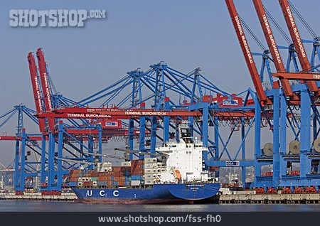 
                Containerhafen, Hamburger Hafen, Containerbrücke                   