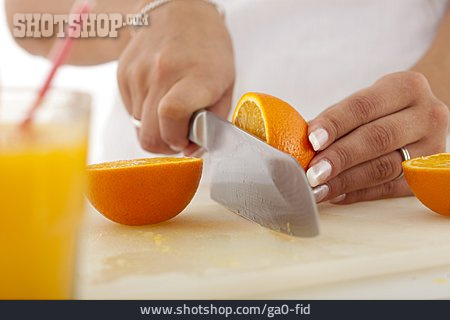 
                Orange, Orangensaft, Zubereitung, Frischgepresst                   