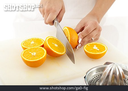 
                Orange, Zubereitung, Frischgepresst                   