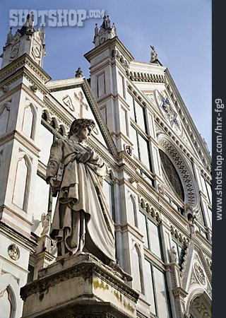 
                Statue, Dante Alighieri, Santa Croce                   