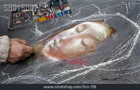 
                Malen, Straßenkunst, Straßenmalerei                   