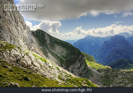 
                Gebirge, Julische Alpen, Mangart                   