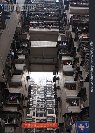 
                Hochhaus, Ghetto, Sozialer Wohnungsbau, Chongqing                   