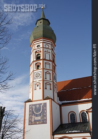 
                Kirche, Kirchturm, Klosterkirche, Andechs                   